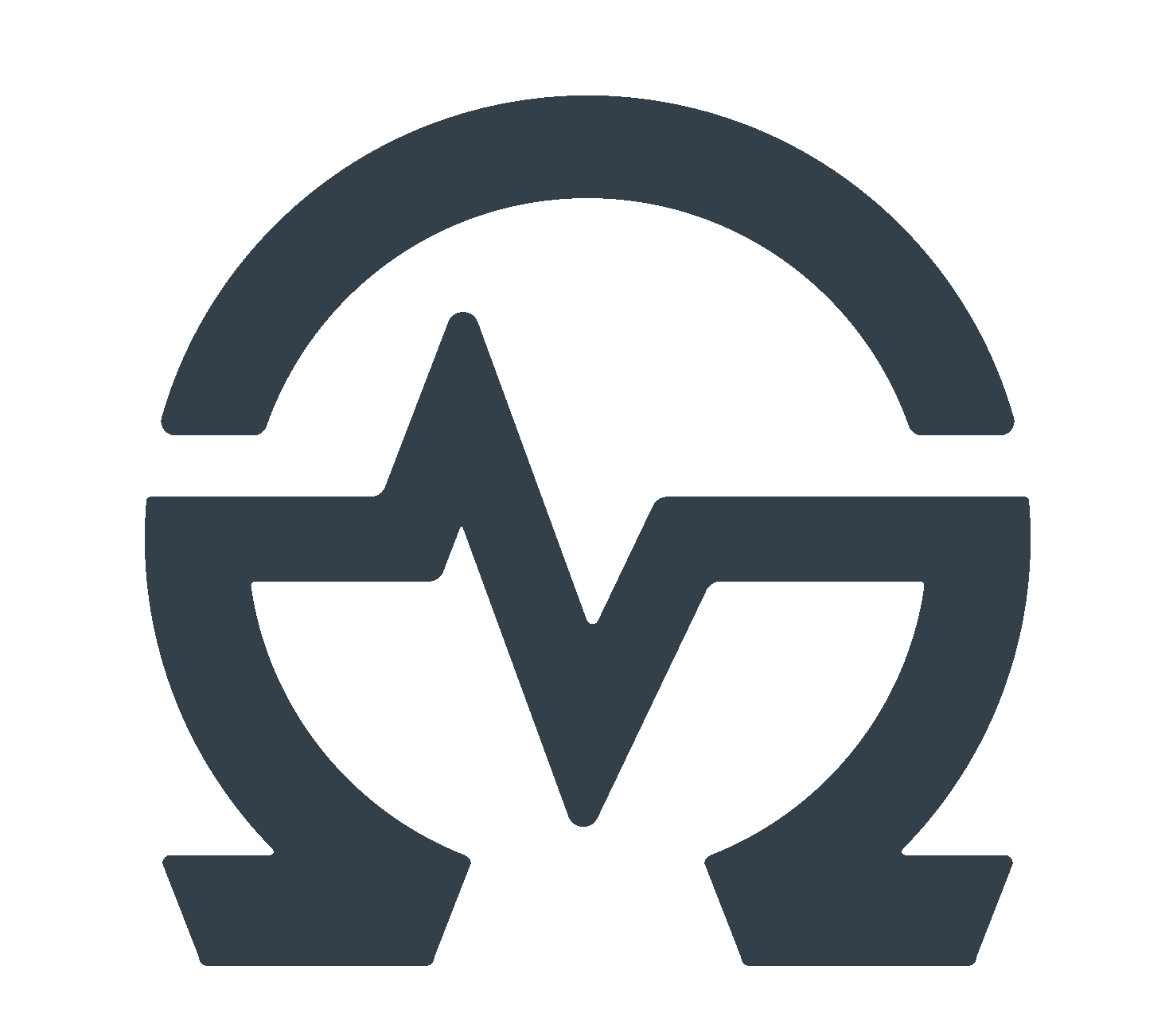 Presence by OHMYN — centered wordmark with OHMYN symbol beneath, representing internal state and conscious awareness